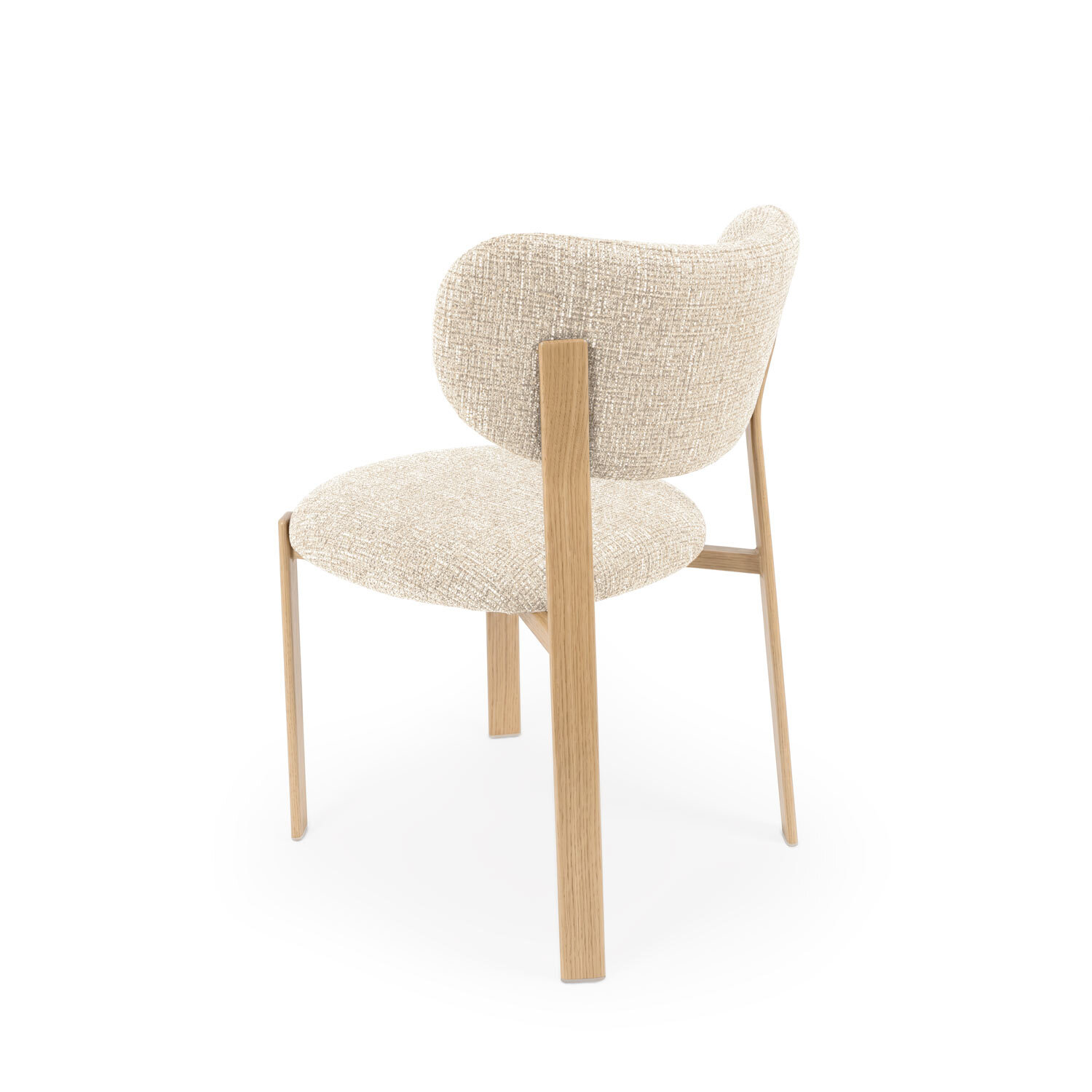 Silla RUMI beige (pata símil roble) - Image 2