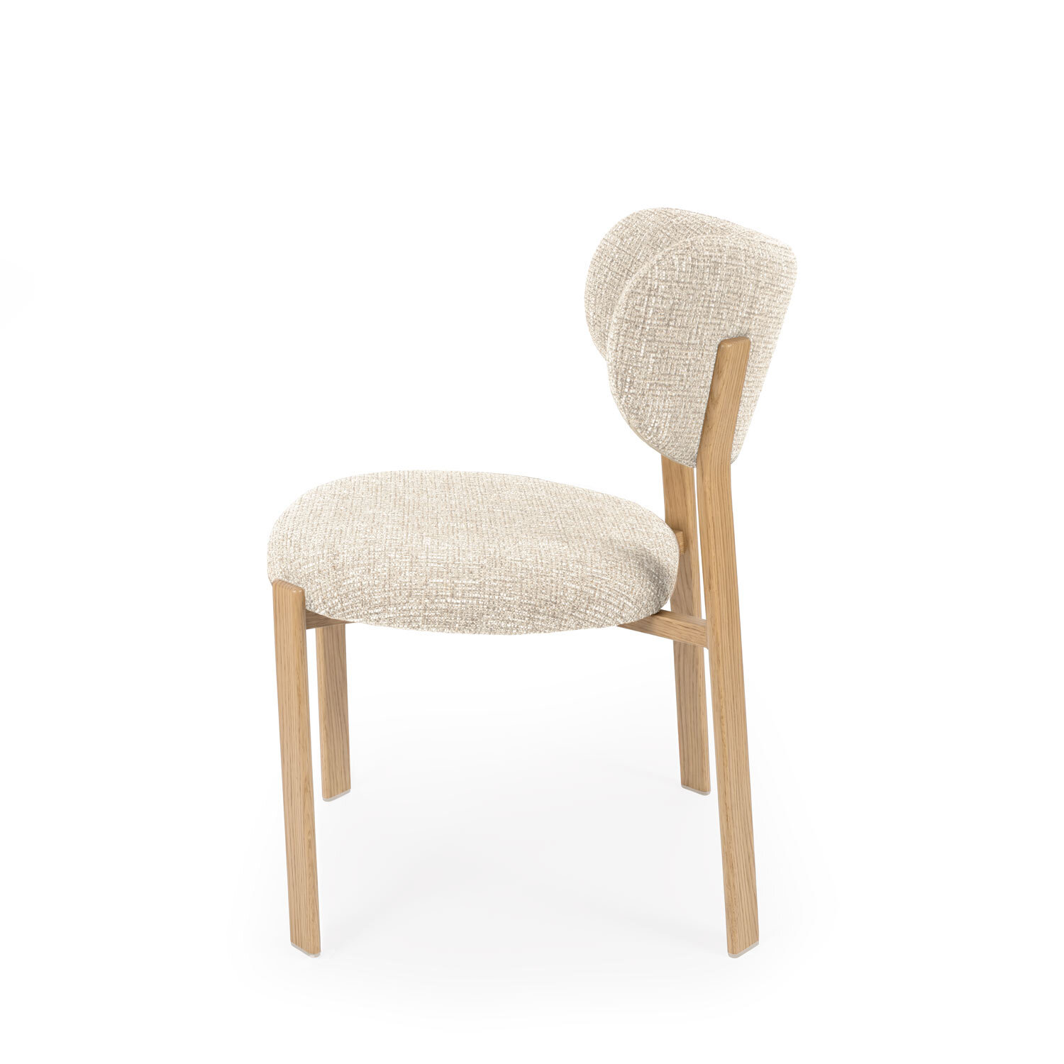 Silla RUMI beige (pata símil roble) - Image 3