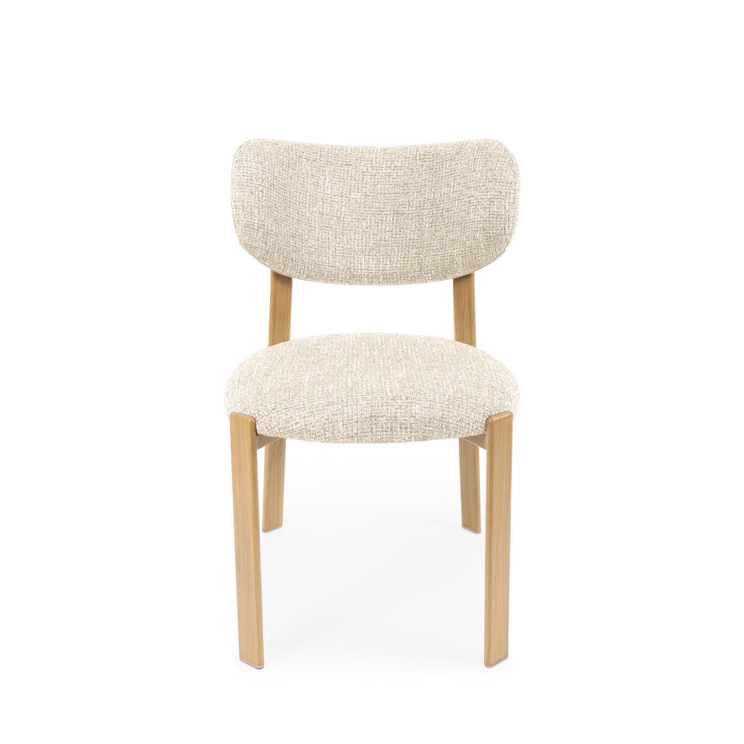 Silla RUMI beige (pata símil roble) - Image 4