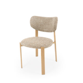 Silla RUMI taupe (pata símil roble)