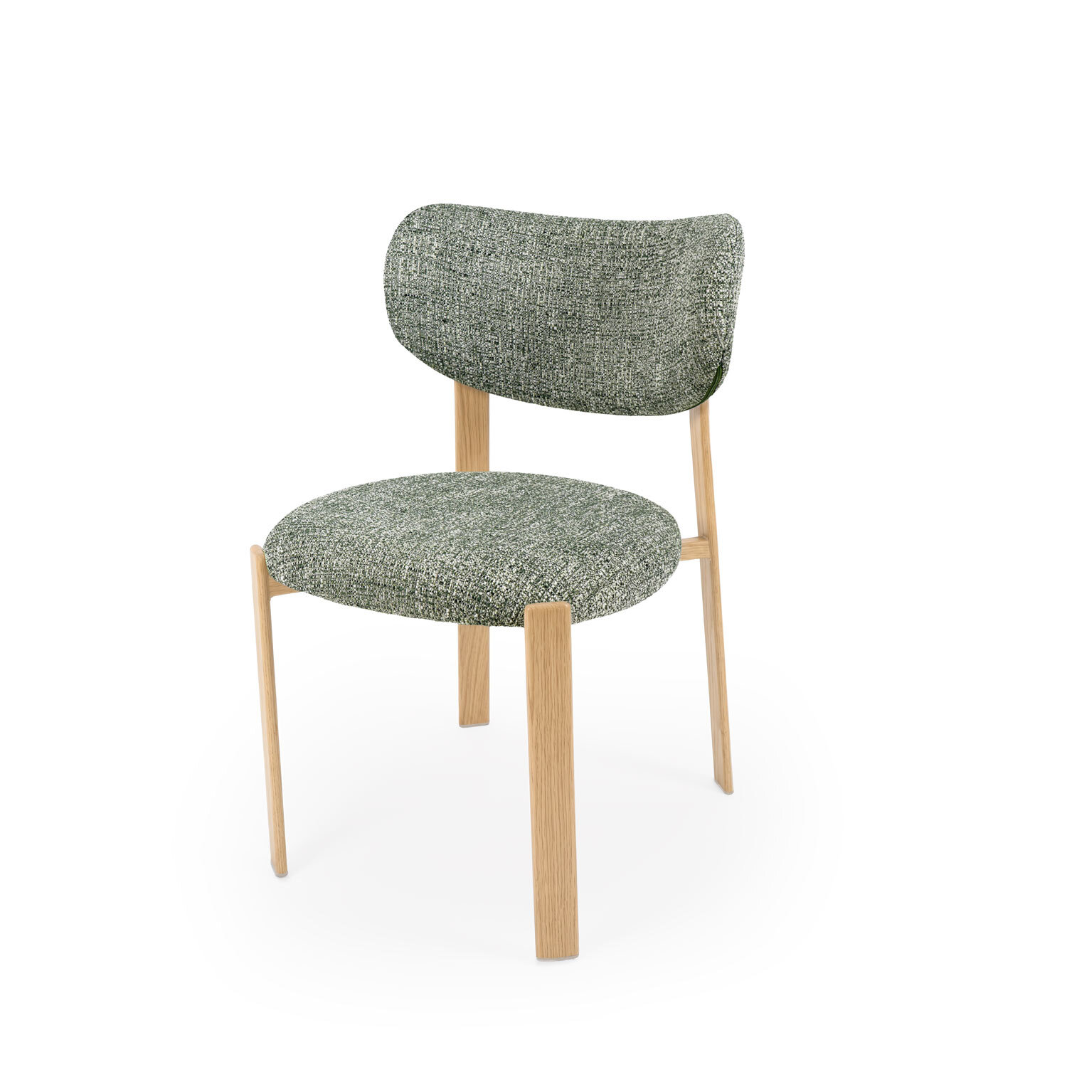 Silla RUMI verde (pata símil roble) - Image 3