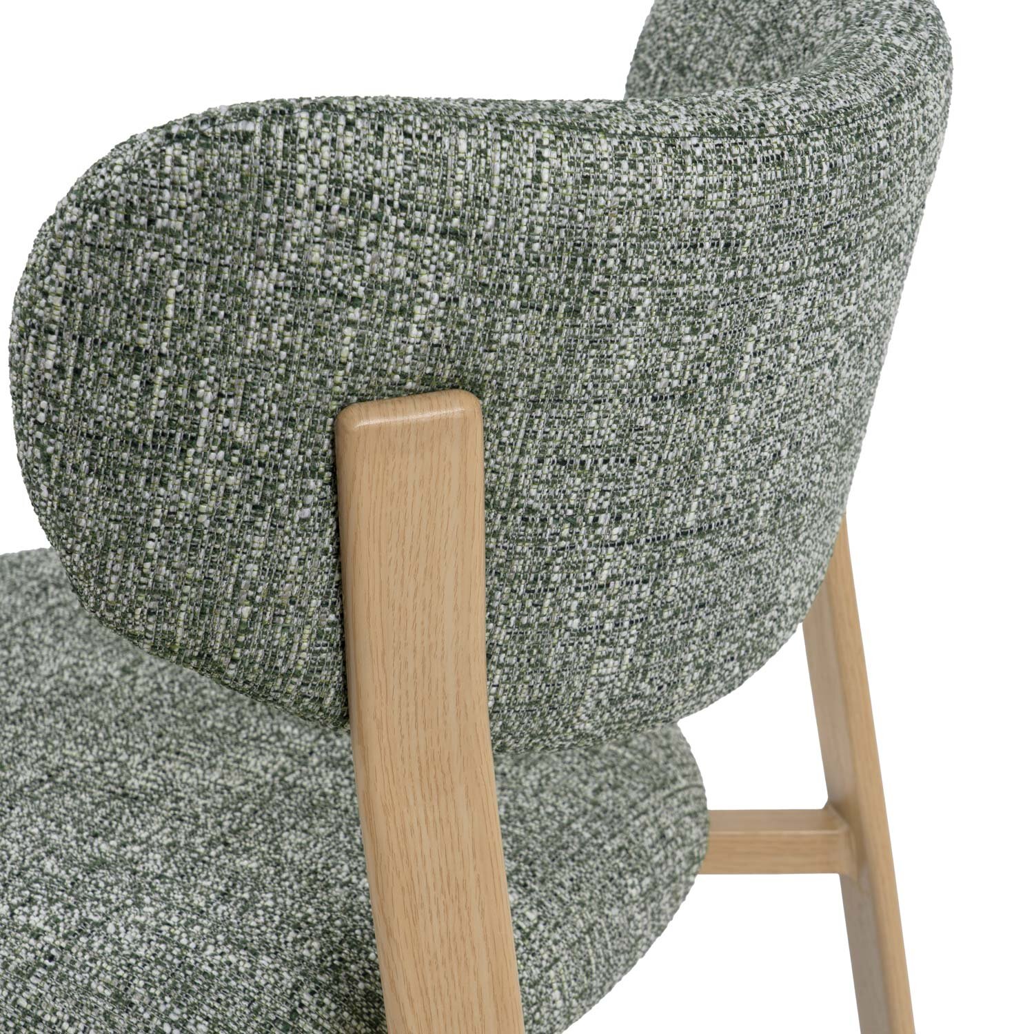 Silla RUMI verde (pata símil roble) - Image 7