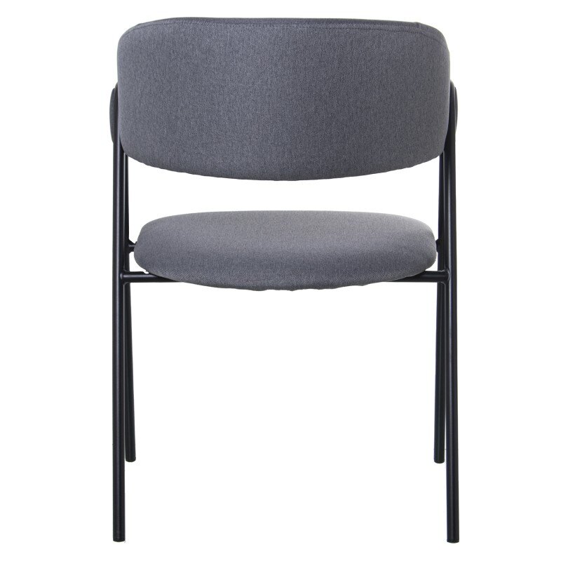 Silla Tela Gris C/patas Metal Negro, Políester 55x57x82cm Alt.asiento:46,5cm - Image 2