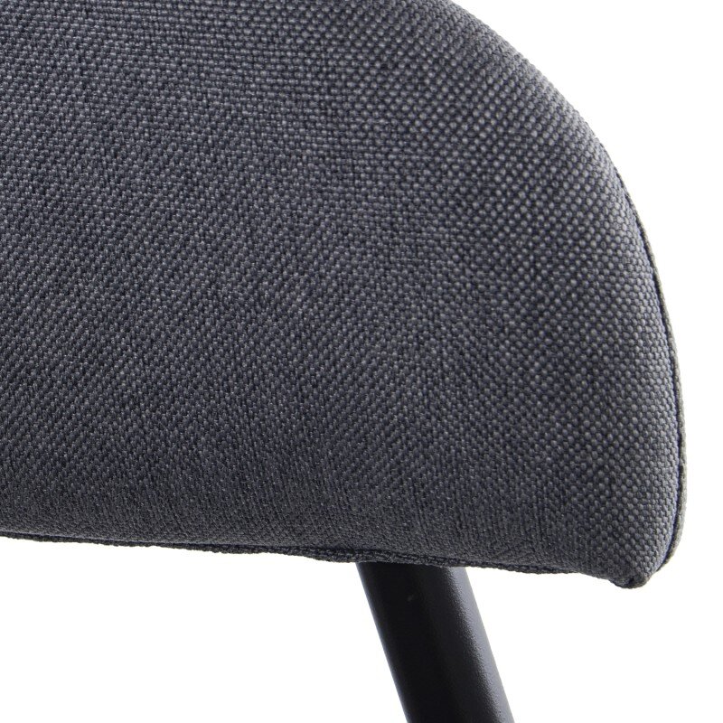 Silla Tela Gris C/patas Metal Negro, Políester 55x57x82cm Alt.asiento:46,5cm - Image 5