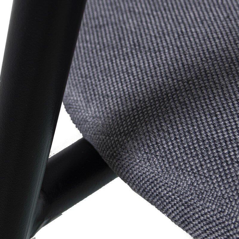 Silla Tela Gris C/patas Metal Negro, Políester 55x57x82cm Alt.asiento:46,5cm - Image 6