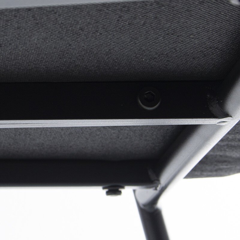 Silla Tela Gris C/patas Metal Negro, Políester 55x57x82cm Alt.asiento:46,5cm - Image 8