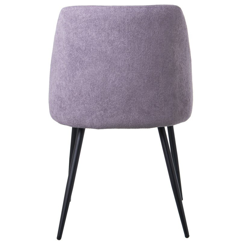 Silla Tela Gris Patas Metal Negro, Poliéster 42x36x76cm Alt.asiento:48,5cm - Image 2