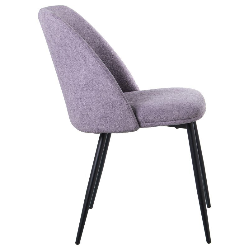 Silla Tela Gris Patas Metal Negro, Poliéster 42x36x76cm Alt.asiento:48,5cm - Image 3