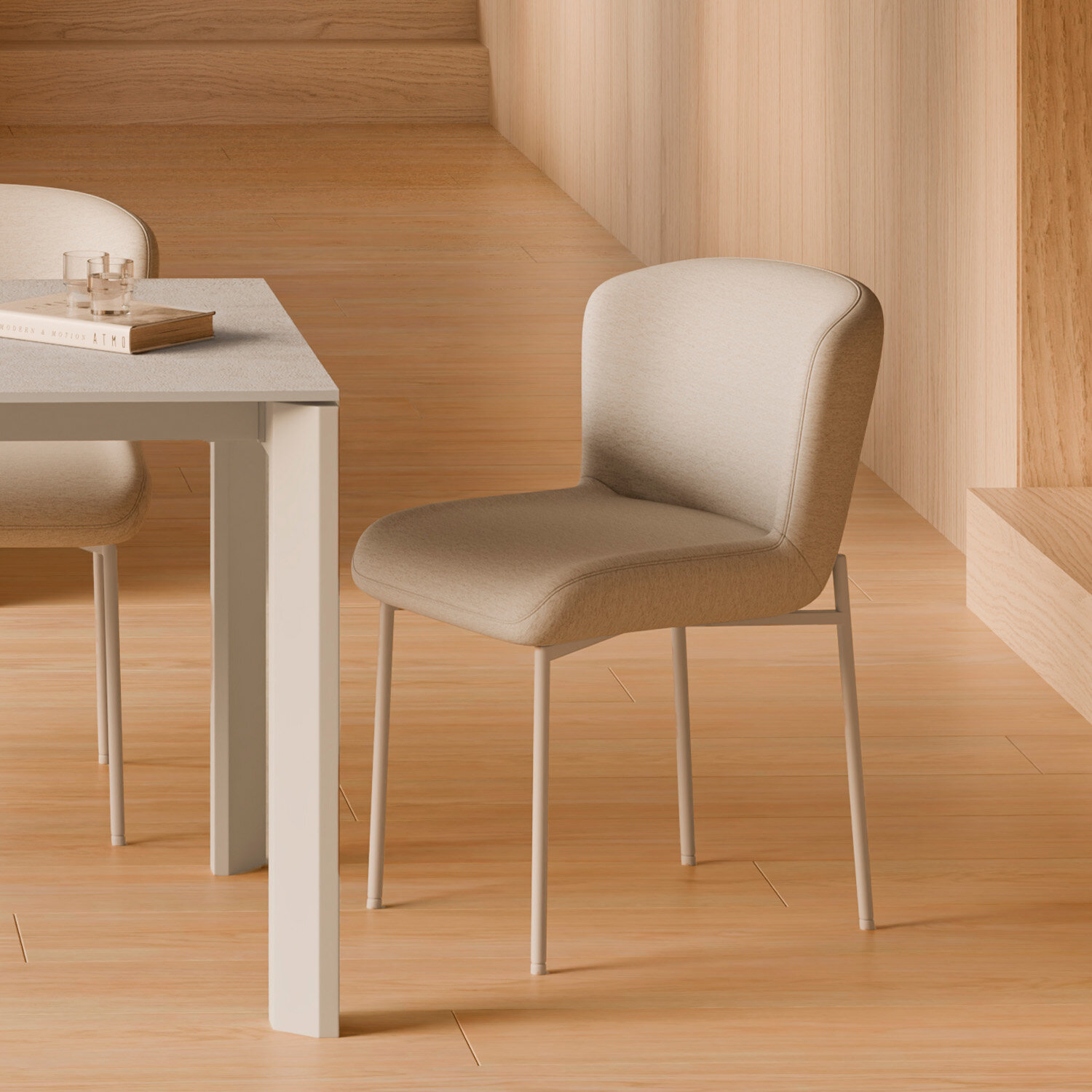 Silla ZOEY beige (pata beige) - Image 2