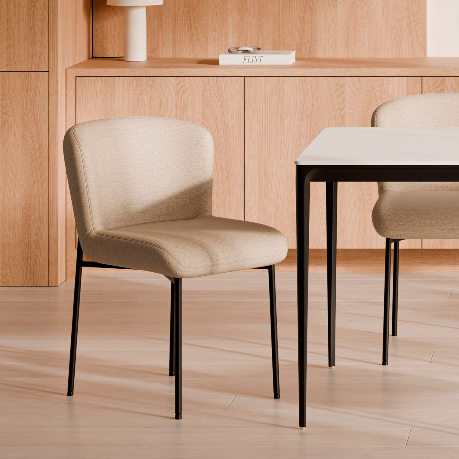 Silla ZOEY beige (pata negra) - Image 2