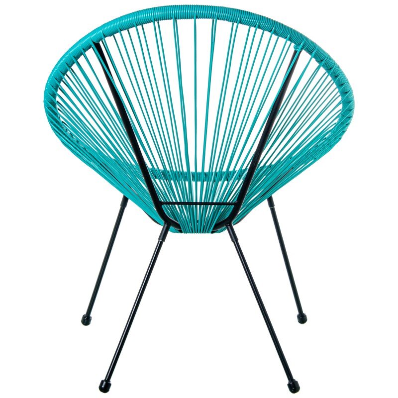 Sillón Exterior Acero/mimbre Sintético (pe) Azul 80x71x83cm Alt. Asiento:40cm - Image 3