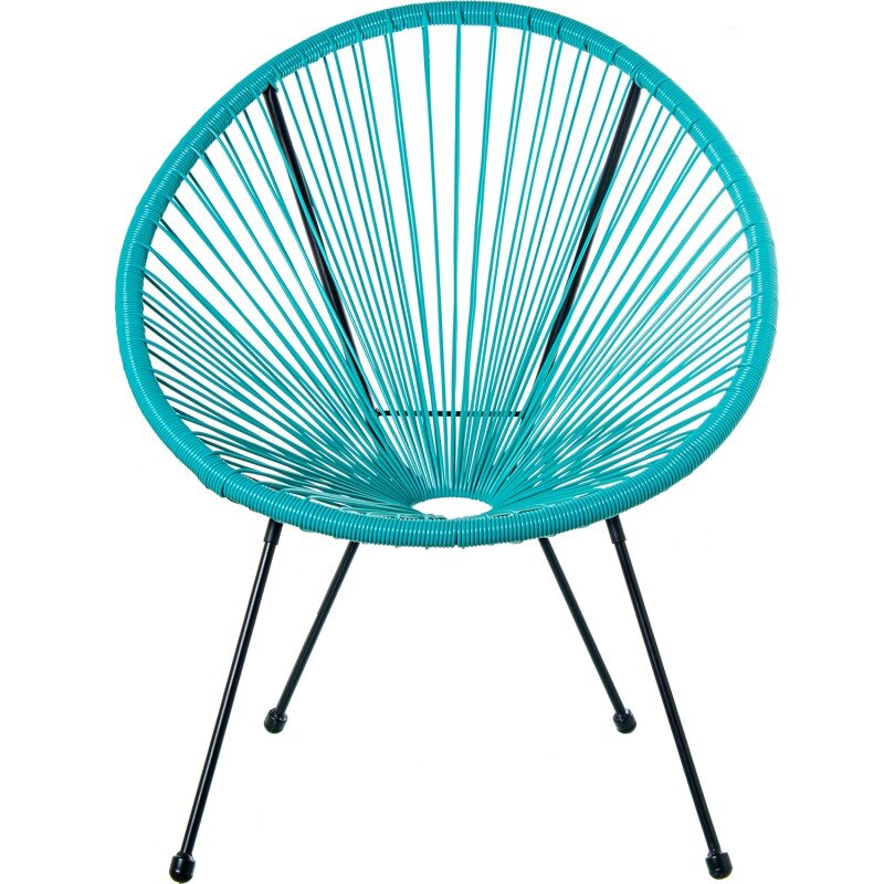 Sillón Exterior Acero/mimbre Sintético (pe) Azul 80x71x83cm Alt. Asiento:40cm - Image 4