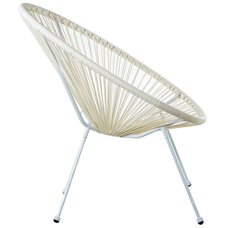 Sillón Exterior Acero/mimbre Sintético (pe) Blanco 80x71x83cm Alt. Asiento:40cm - Image 8