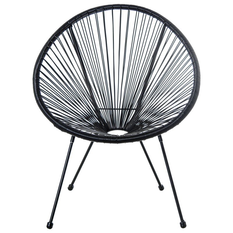Sillón Exterior Acero/mimbre Sintético (pe) Negro 80x71x83cm Alt. Asiento:40cm - Image 9