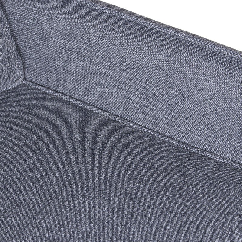 Sofá 3 Plazas Poliéster Gris C/patas Madera Caucho 189x75x86cm Alt. Asiento:46cm - Image 9