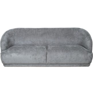 Sofá 3 Plazas Tela Gris 203x93x72cm Alt. Asiento:42cm