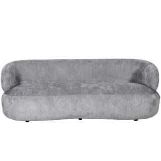 Sofá 3 Plazas Tela Gris 231x91x78cm Alt. Asiento:46cm