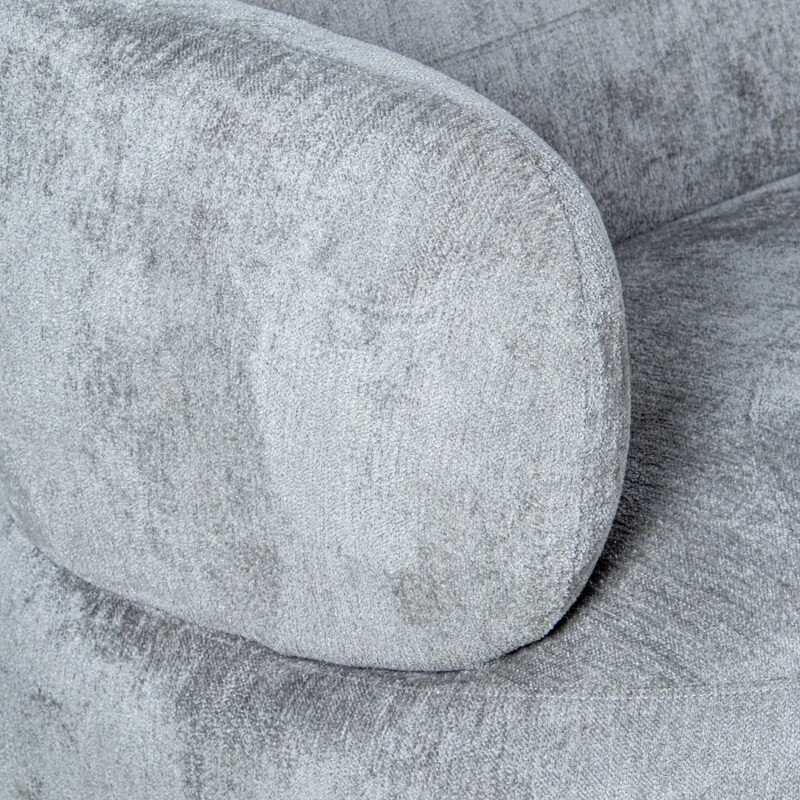 Sofá 3 Plazas Tela Gris 231x91x78cm Alt. Asiento:46cm - Image 4