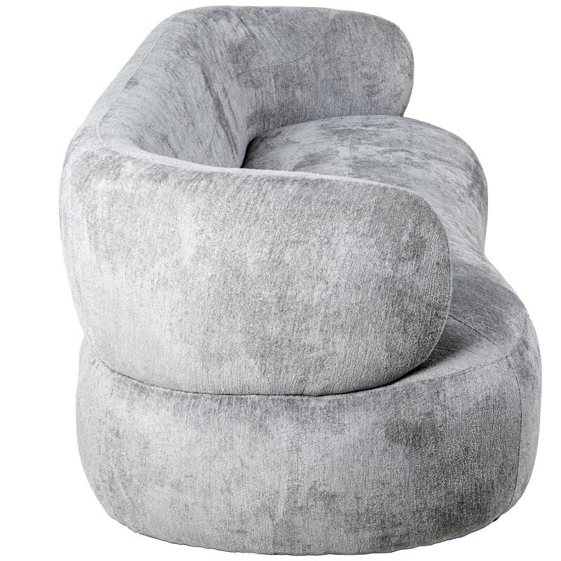 Sofá 3 Plazas Tela Gris 231x91x78cm Alt. Asiento:46cm - Image 8