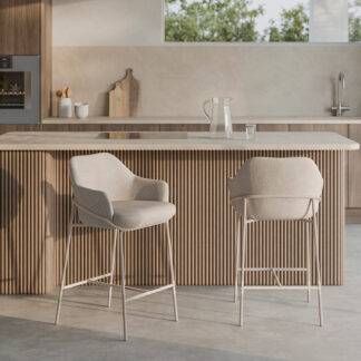 Taburete bajo THOMAS beige (pata beige)