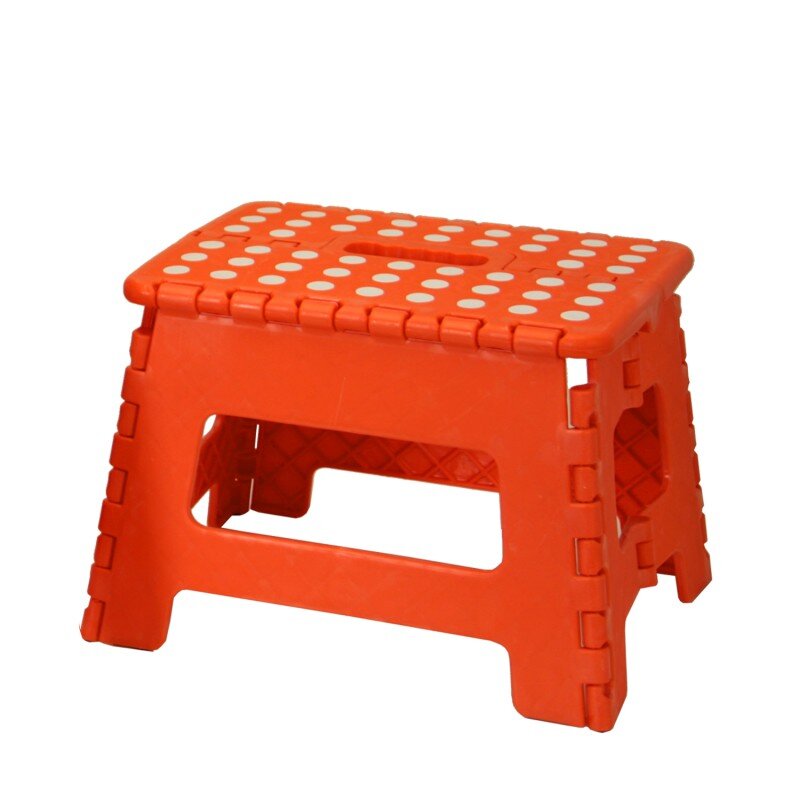 Taburete Plegable Pp Naranja 32x25x22cm, Asiento:29x22cm