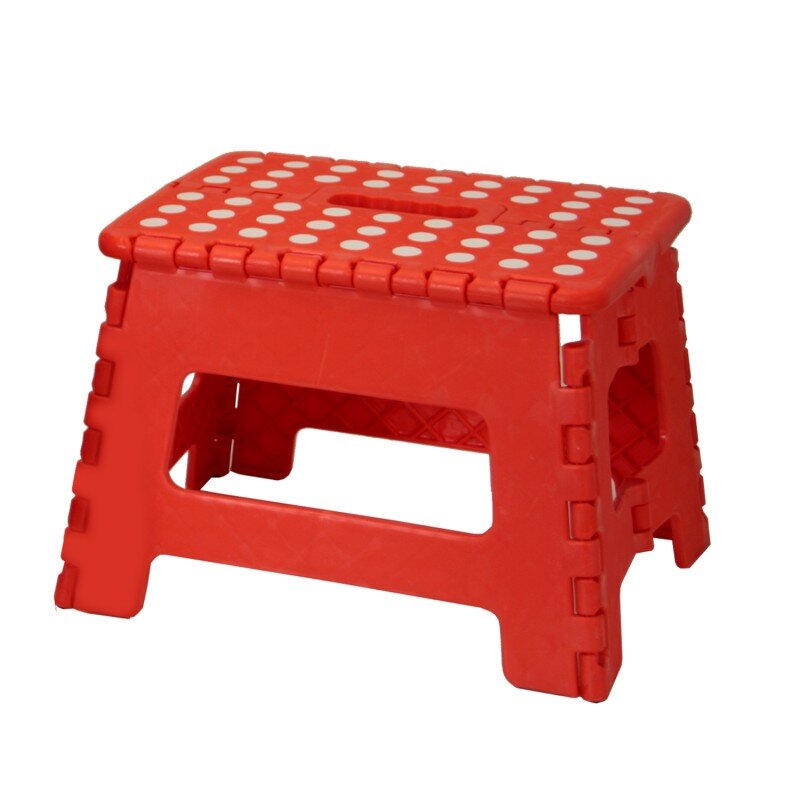 Taburete Plegable Pp Rojo 32x25x22cm, Asiento:29x22cm