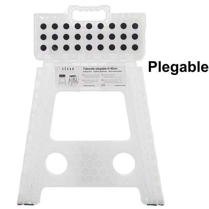 Taburete Plegable Pp Rojo 32x25x22cm, Asiento:29x22cm - Image 2