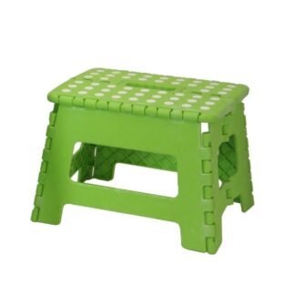 Taburete Plegable Pp Verde 32x25x22cm, Asiento:29x22cm