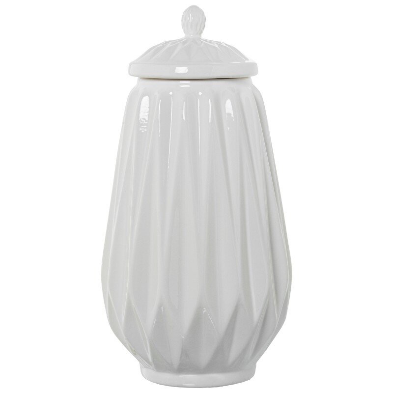 Tibor Ceramica 50cm Blanco Brillo 24x24x50cm