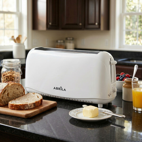 Tostador Pan Tormes 750w Blanca 7niv.tostado 1ranura Apag.autom.descongelacion,recalentar.18,5x38,5x12,5cm - Image 2