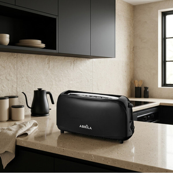 Tostador Pan Tormes 750w Negra 7niv.tostado 1ranura Apag.autom.descongelacion,recalentar.18,5x38,5x12,5cm - Image 2
