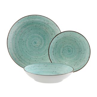VAJILLA 18 PIEZAS LUA AQUA