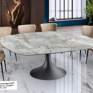 ALINA -MESA COMEDOR EXT-GRIS/NEGRO