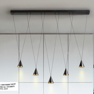 CONIC - LAMPARA 5L NEGRO/BRONCE