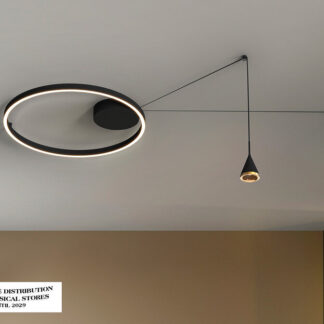 CONIC- PLAFON 2L NEGRO/BRONCE