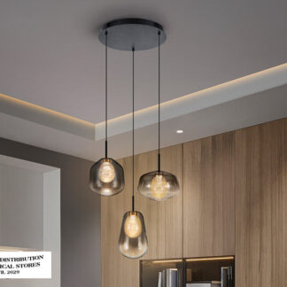 ECOS- LAMPARA 3L NEGRO