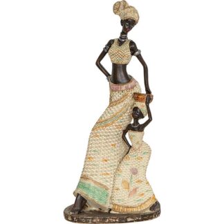 Figura Resina Africana C/ni A 20x16x40 Cm