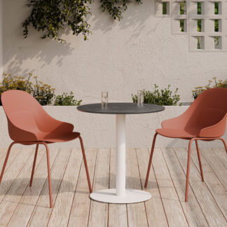 Mesa baja fija LYA negro/blanco