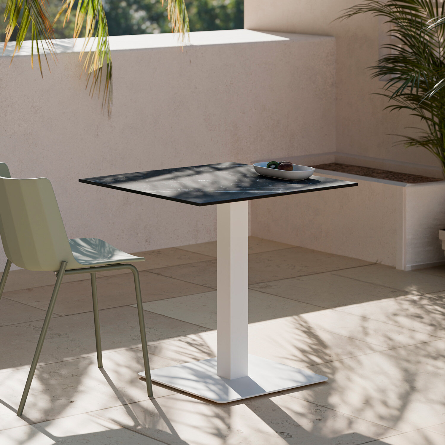 Mesa baja fija SAMIRA negro/blanco - Image 2