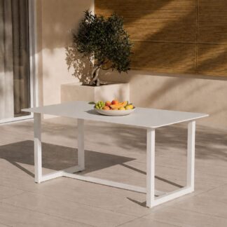 Mesa de exterior fija AUDREY blanco