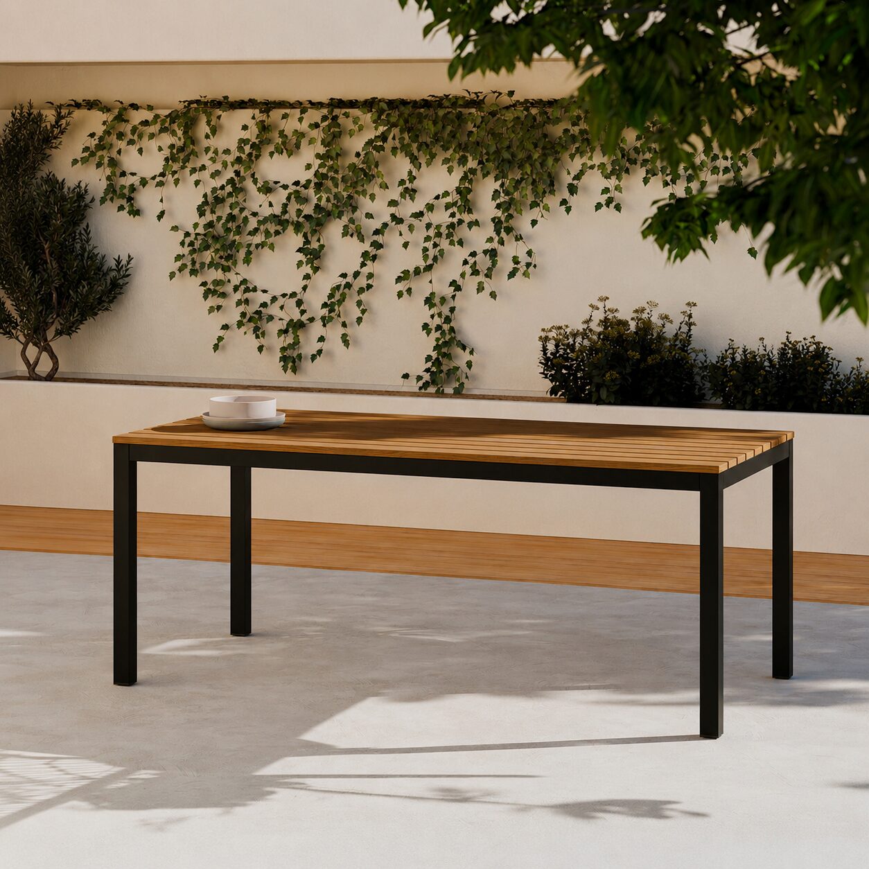 Mesa de exterior fija CINTHIA negro - Image 2