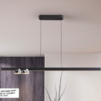 NURIA - LAMPARA 3L NEGRO/CROMO