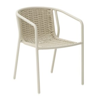 Silla Exterior Alumino/cuerda Topo 56,5x59x76cm Apilable
