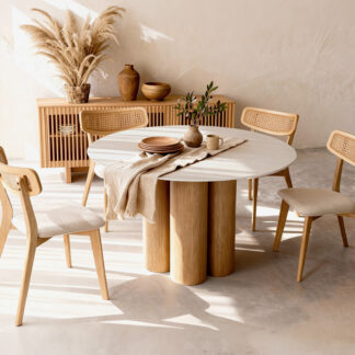 Silla SHIRLEY roble beige