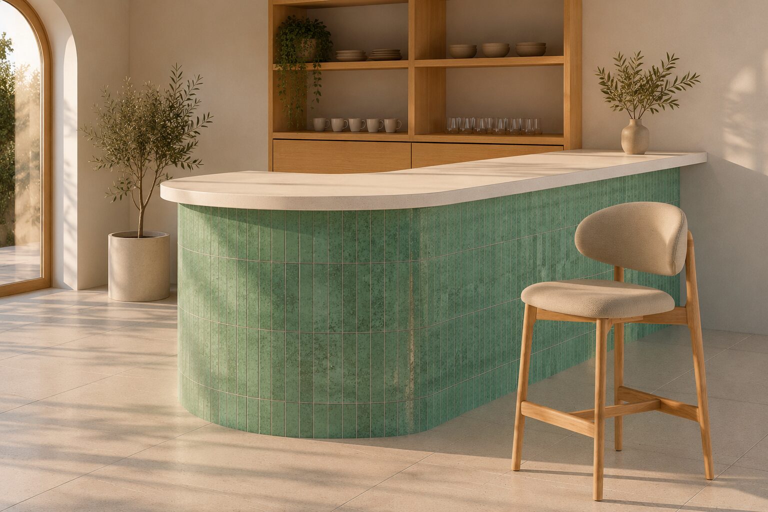 Taburete bajo RENZO beige