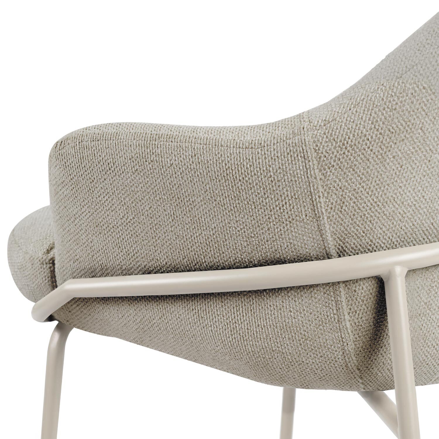 Taburete bajo THOMAS taupe (pata beige) - Image 7
