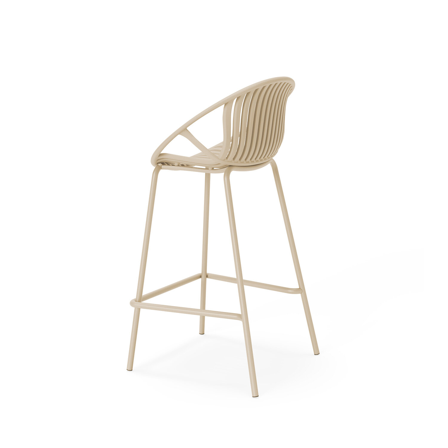 Taburete bajo TRISTAN beige - Image 4