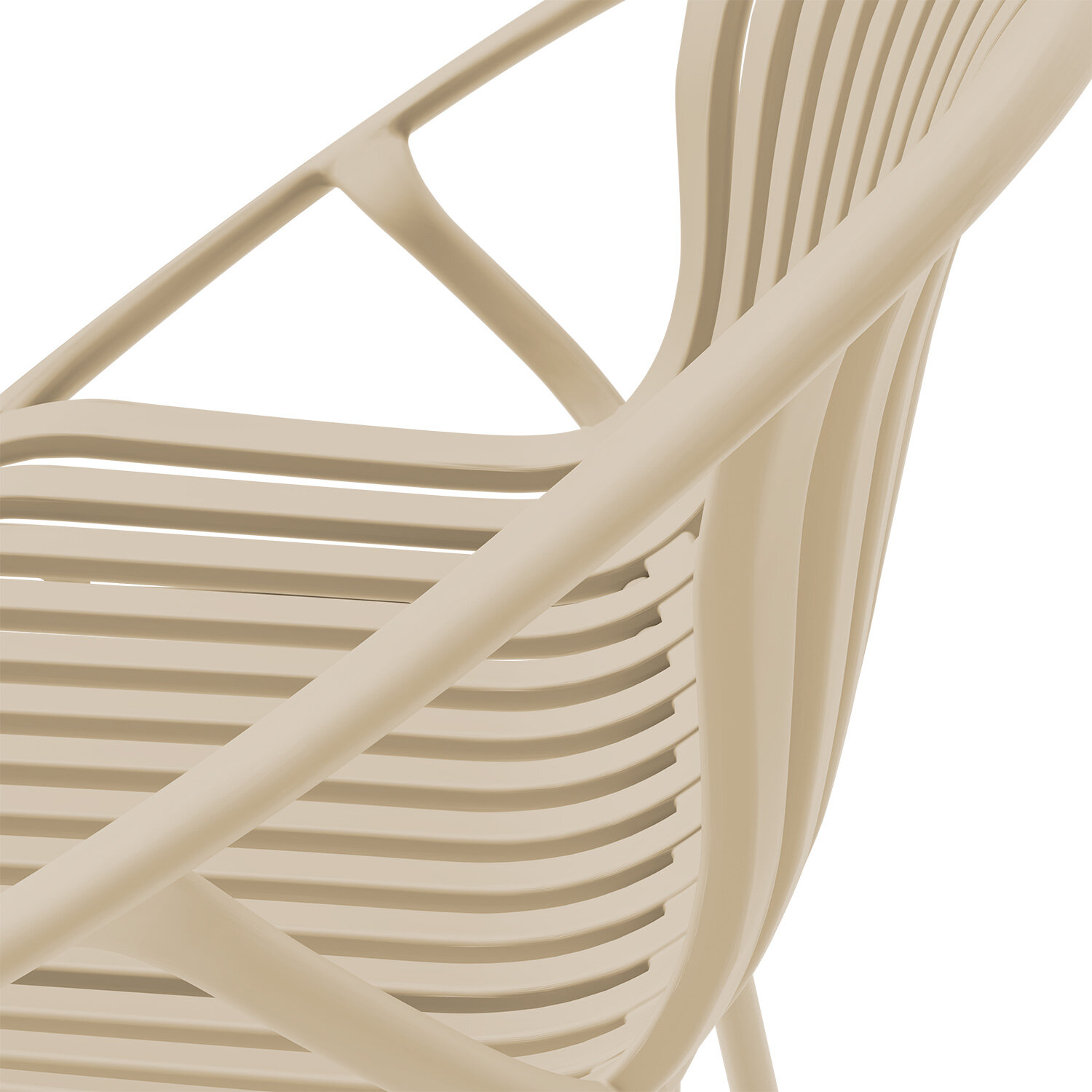 Taburete bajo TRISTAN beige - Image 9