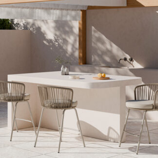 Taburete de exterior PIERRE beige
