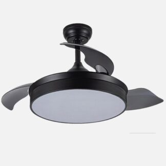 Ventilador Dc Cala Negro 48w 4800lm 3asp.desp 91d 6 Velocidades 3000-4000-6000k Remoto+temporiza+memoria